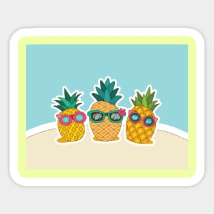 pineapple beach Sticker